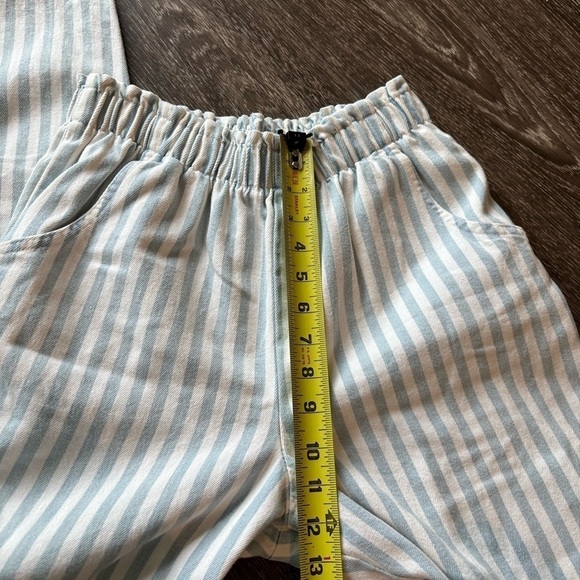 Vintage Boxer Style pull on pants stripes blue stretchy waist. Women’s small - Picture 13 of 16